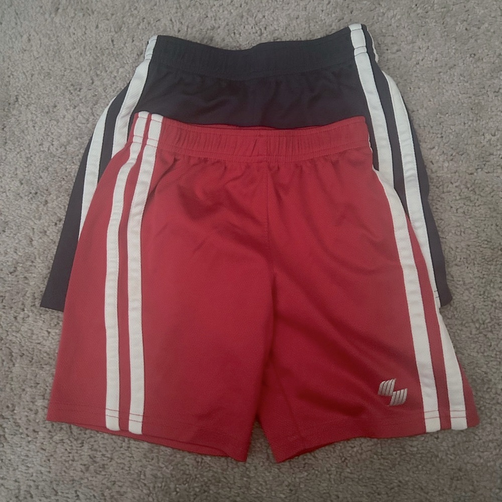 Stylish Kids' Red and Navy Blue Striped Shorts,Red Size 5T,Navy Blue Size 4T
